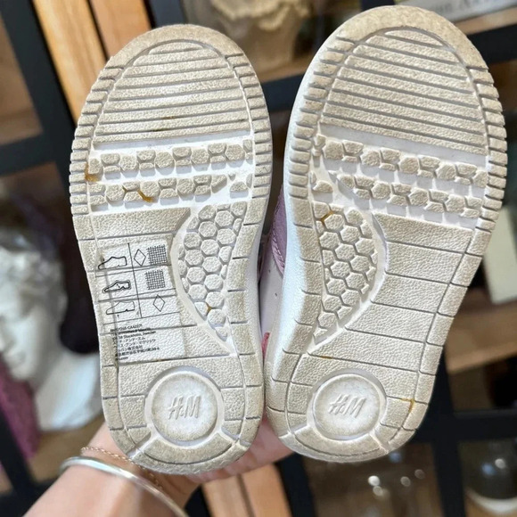 H&M kids sneakers toddler girl padded mesh platform baby air force shoes pastel - Picture 6 of 9